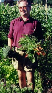 Larry Neilson in his P-Patch garden