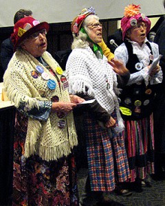 The Raging Grannies sing at the Seattle public forum on Citizens  United, 3/10/11