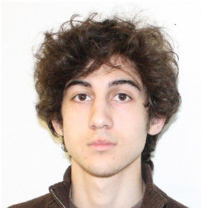 FILE - JULY 27:  According to reports July 27, 2013, Boston Marathon bombings suspect Dzhokhar Tsarnaev has been indicted on 30 charges including the killing of four people and using a weapon of mass destruction. UNKNOWN - APRIL 19: In this image released by the Federal Bureau of Investigation (FBI) on April 19, 2013, Dzhokhar Tsarnaev, 19-years-old, a suspect in the Boston Marathon bombing is seen. After a car chase and shoot out with police one suspect in the Boston Marathon bombing, Tamerlan Tsarnaev, 26, was shot and killed by police early morning April 19, and a manhunt is underway for his brother and second suspect, 19-year-old suspect Dzhokhar A. Tsarnaev. The two are suspects in the bombings at the Boston Marathon on April 15, that killed three people and wounded at least 170. (Photo provided by FBI via Getty Images)
