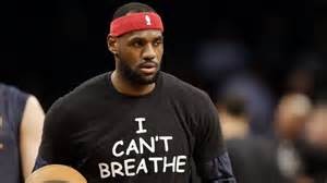 Lebron James, and other NBA stars wore shirts in honor of Eric Garner who was murdered by the NYPD.  Very few words were said, but NBA stars were praised for their stance on the issue.  