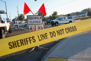 ROSEBURG, OR - OCTOBER 02: Crime scene tape limits access to Umpqua Community College on October 2, 2015 in Roseburg, Oregon. Yesterday 10 people were killed and seven were wounded on the campus when 26-year-old Chris Harper Mercer went on a shooting rampage. (Photo by Scott Olson/Getty Images)