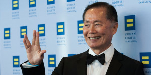 LOS ANGELES, CA - MARCH 22: George Takei arrives at the Human Rights Campaign Los Angeles Gala Dinner at JW Marriott Los Angeles at L.A. LIVE on March 22, 2014 in Los Angeles, California. (Photo by Valerie Macon/Getty Images)