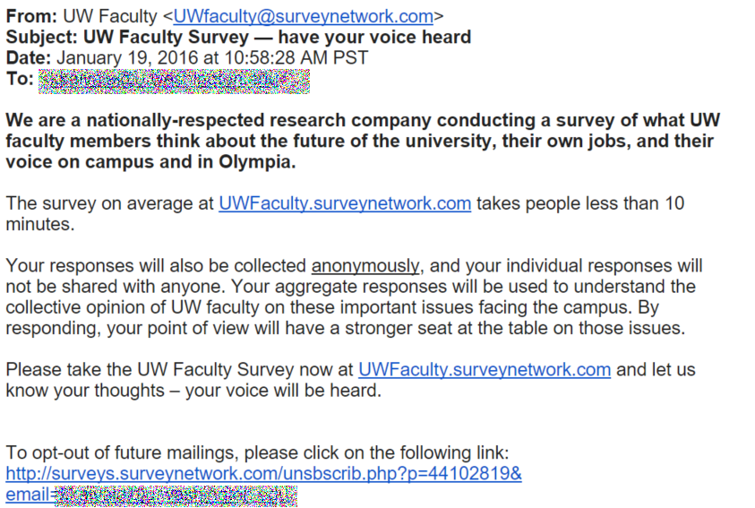 faculty survey letter