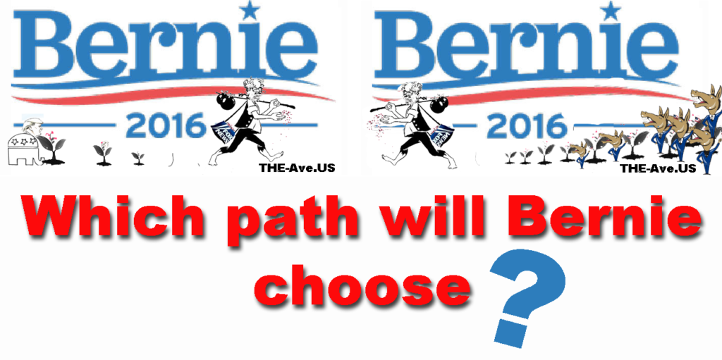 Bernie will choose a path