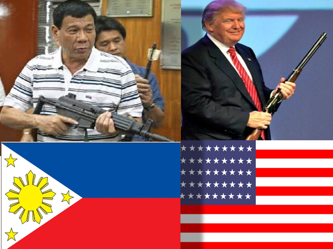 The Presisent oif the Philipines is a Trumist. He has used swears to decribe Presient Obama and is now threatening to end the US Alliance.