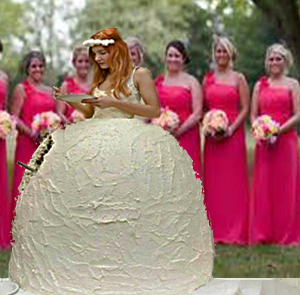 June wedding cake
